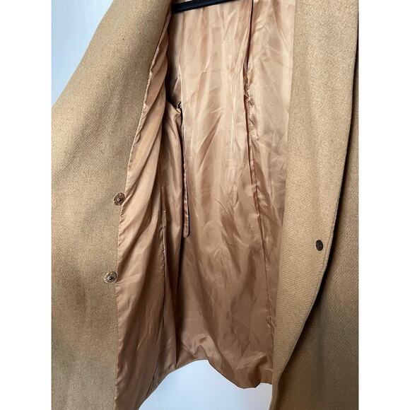Gap Wool Car Coat Camel Tan Womens Large Double Breasted Tan Trench Dress Coat - Picture 5 of 14